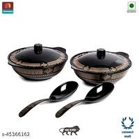 Elite Dinnerware sets - Black, Melamine, 2, (B×H×L)32 cm×21 cm× 56 cm