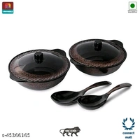 Unique Dinnerware - Golden Black, Melamine, (B×H×L)32 cm× 21 cm× 56 cm