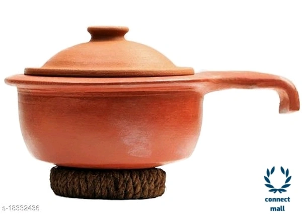 Clay Handi For Cooking & Serving - Red , Clay, 1.5L