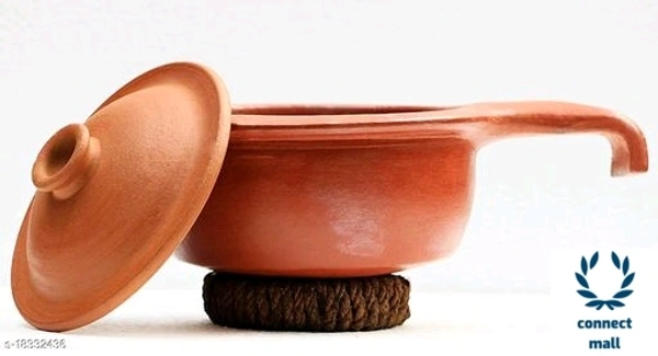 Clay Handi For Cooking & Serving - Red , Clay, 1.5L