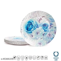 Mélanine Dinnerware  Sets - White & Blue, Melamine
