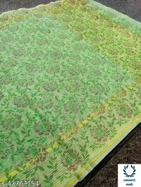 Latest Bollywood Collection Cotton Blend sarees - Sea Green, Cotton Blend, 2, length 5.5 m, Blouse  0.5 m