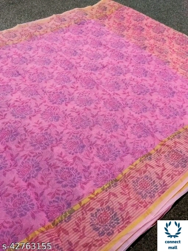 Latest Bollywood Collection Cotton Blend sarees - Pink, Cotton BLEND, L 5.5m , Blouse Length 0.5 m, 2