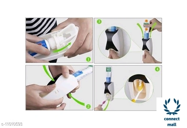 Automatic Toothbrush dispenser - White, Plastic, (L×B×H)6cm×6cm×11.5 cm