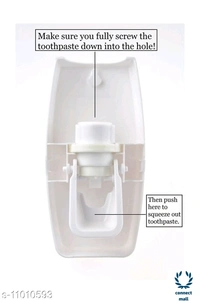 Automatic Toothbrush dispenser - White, Plastic, (L×B×H)6cm×6cm×11.5 cm