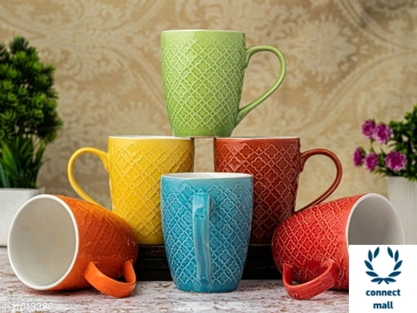 Fancy Cup - Multicolor , Ceramic, 4