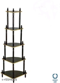 Royal Wood  Corner Stand  - Dark Maroon, Wood, 1, (L×B×H)21cm ×21.5cm×53cm