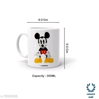 Kids Ceramic Milk Mug - White, Ceramic , 1 piece, 300 ml