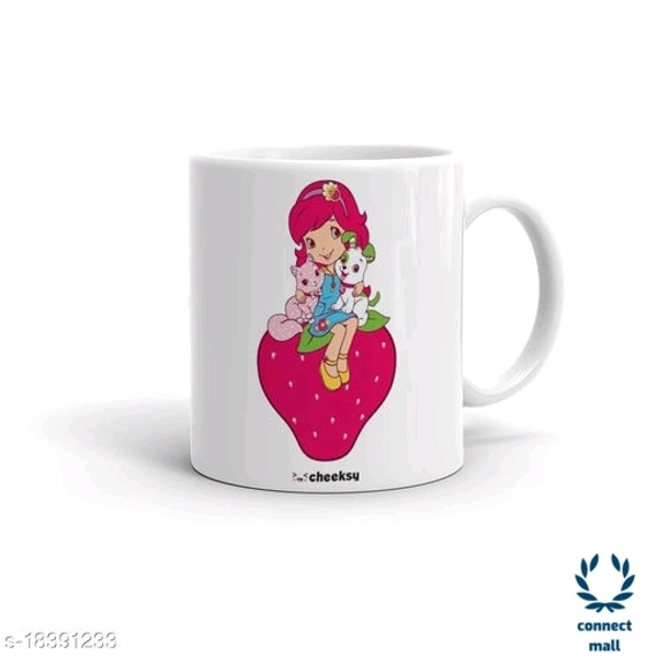 Cheesky printed Kid's Milk mug 300ml - White, Ceramic, 300 ml