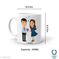 Cheesky Cartoon Character Kid's Milk mug 300ml - 300ml, White, Ceramic