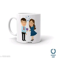 Cheesky Cartoon Character Kid's Milk mug 300ml - 300ml, White, Ceramic