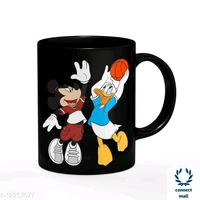 Mickey Mouse Printed  Kid's Coffee Mug 325 ml - Black, Ceramic, 325ml