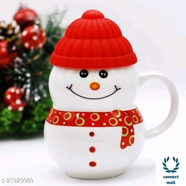 Ceramic kid's Fancy  Snowman  mug - Blue