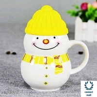 Ceramic kid's Fancy  Snowman  mug - Red