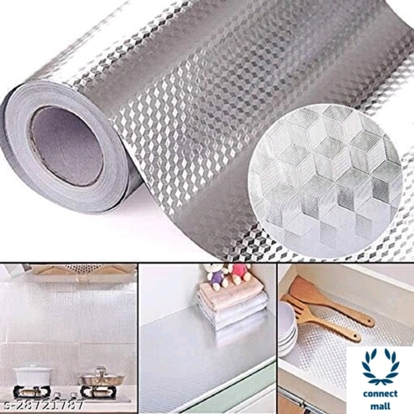Kitchen Oil Proof Aluminum  wall Sticker Waterproof Anti mold 6o cm× 200 cm