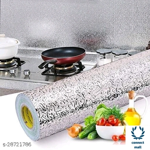 Kitchen Oil Proof Aluminum  wall Sticker Waterproof Anti mold 6o cm× 200 cm