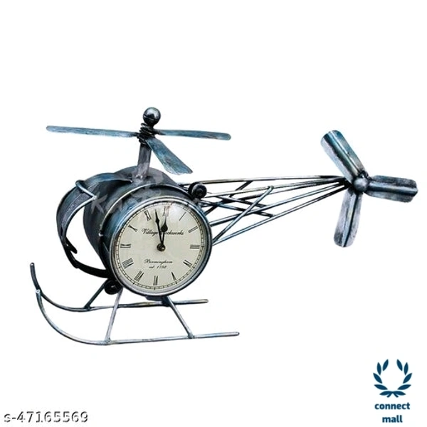 Antique Durable Aeroplane  Design Analog Wall Clock for Home Decor , Office Decor & Gift