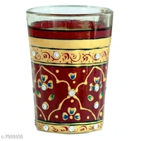 Rajasthani Traditional Jaipuri Meenakri Handpaint Aluminum Decorative Tea kettle  for Serve  - 1 Litre, Orange