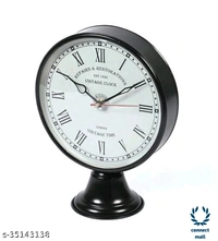 Keeratly Handmade Metal 8 inch  Antique Table clock  - Pack of 1 piece