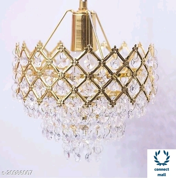 Unique Beautiful  Golden Jhumar with metal beats medium size - 160mm