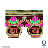 Handicraft WallHanging Long Fabric Toran suitable  For Home Decor  - Pack of 2