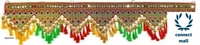 Handicraft WallHanging Long Fabric Toran suitable  For Home Decor  - (L×H×B)88.5cm×19.5cm×2.5cm