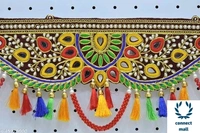 36 inch Tradational Multicolour Fabric and Beads Toran  For Decorate Home and Festival  - Multicolour, Pack of 1, 36inch
