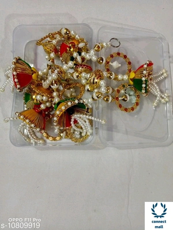 White Beads Like Original  flower Wall Hanging Toran  For Festival  - White, Pack of 1