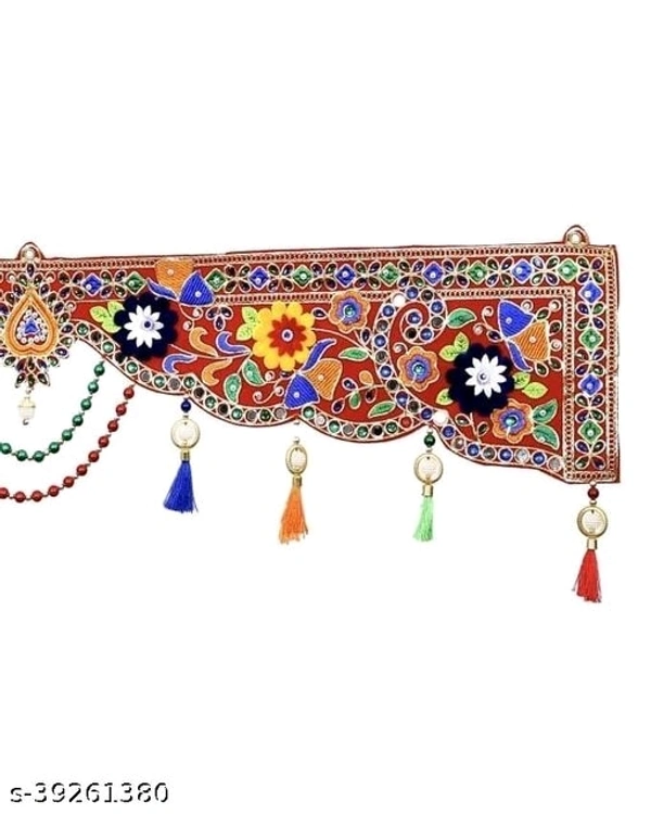 UniqueToran Bandanwal Vandanamalikas for Home Door Latest Diwali Festival Fancy Traditional Toranam Mandir Temple Decoration Item. - Pack of  1