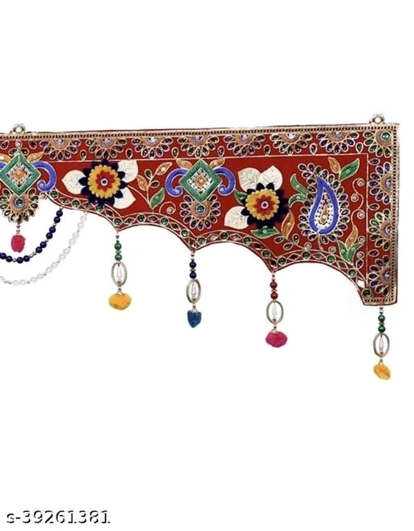 UniqueToran Bandanwal Vandanamalikas for Home Door Latest Diwali Festival Fancy Traditional Toranam Mandir Temple Decoration Item. - Pack of  1