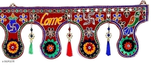 Toran Bandanwal Vandanamalikas for Home Door Latest Diwali Festival Fancy Traditional Toranam Mandir Temple Decoration Item. - Pack of 1