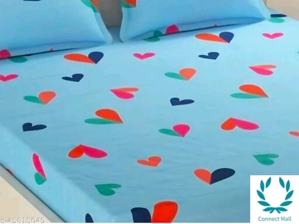 Glace Cotton Bedsheet With Pillow Cover - KING