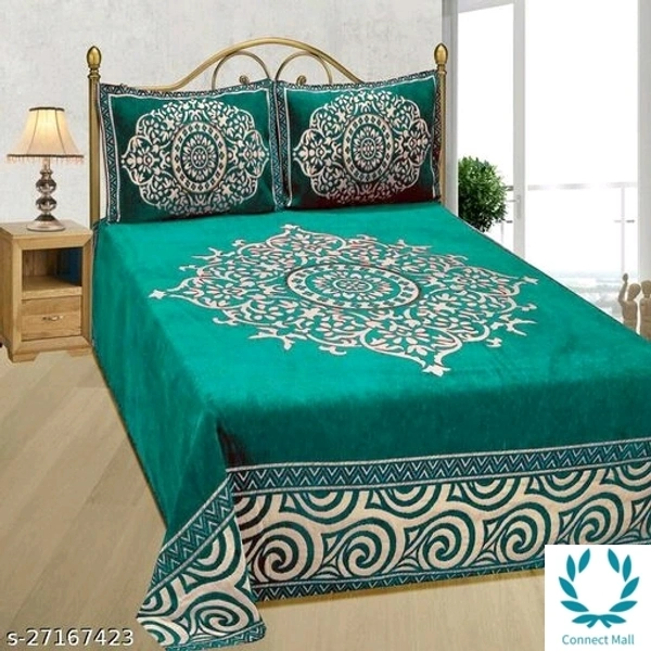 Valve King Size Bedsheet (100 × 100inch) With Pillow Cover