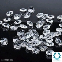 Fancy Haniging Curtain with Glass Drops Transparent