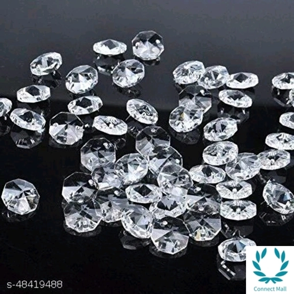 Fancy Haniging Curtain with Glass Drops Transparent