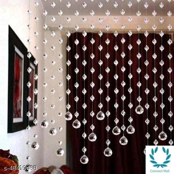 Fancy Haniging Curtain with Glass Drops Transparent