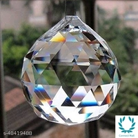 Fancy Haniging Curtain with Glass Drops Transparent