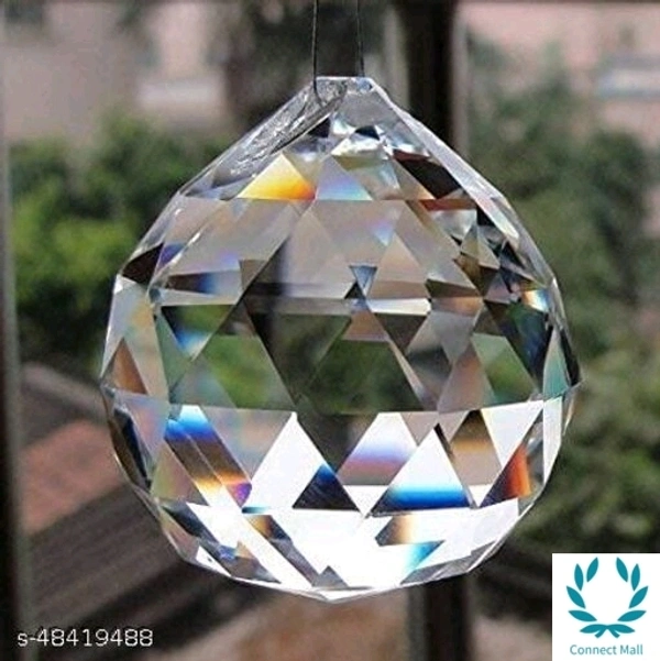 Fancy Haniging Curtain with Glass Drops Transparent