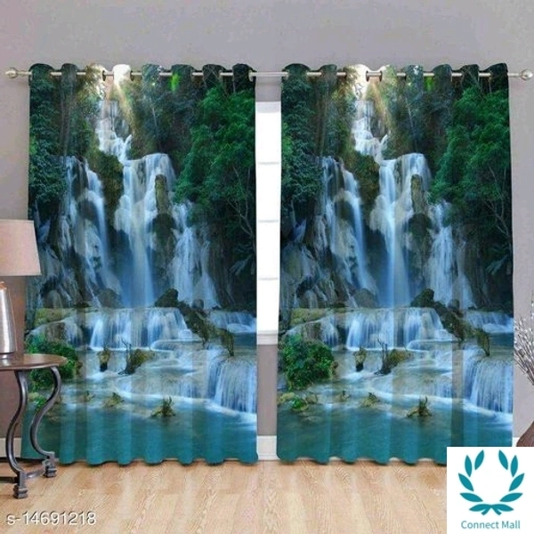 Printed curtains 9 feet pack of 2 pcs 