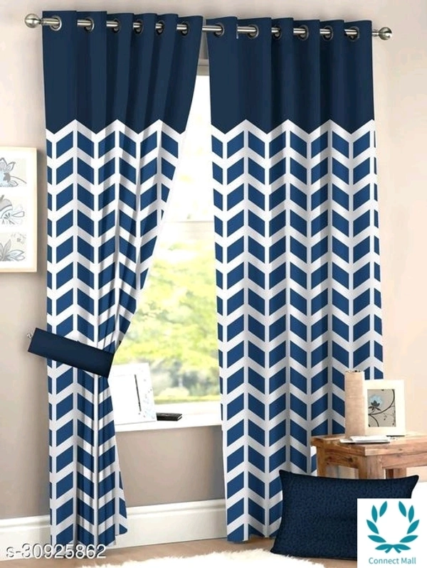 Attractive Curtain - Blue, 9 Feet