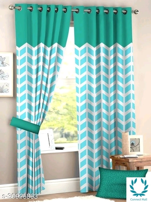 Attractive Curtain - Green, 9 Feet