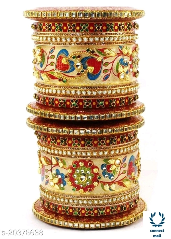  Allure Rajasthani  Chuda for Womens Stylish Traditional Wedding Casual Real Hand Work For Ladies and Women - 2.4, Chuda