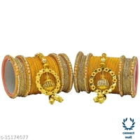 Mayara Creation  Zircon Bridal Bangles set with Pendant cum Chooda made hhighQuality - 2.6, Purple, Bangles set