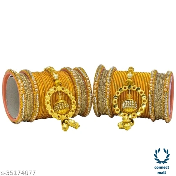 Mayara Creation  Zircon Bridal Bangles set with Pendant cum Chooda made hhighQuality - 2.6, Purple, Bangles set