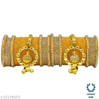 Mayara Creation  Zircon Bridal Bangles set with Pendant cum Chooda made hhighQuality - 2.4 , DarkPink, Bangles set