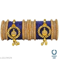 Mayara Creation  Zircon Bridal Bangles set with Pendant cum Chooda made hhighQuality - 2.6, Purple, Bangles set
