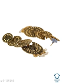 Round Long latest Golden Earrings  for women & Ladies