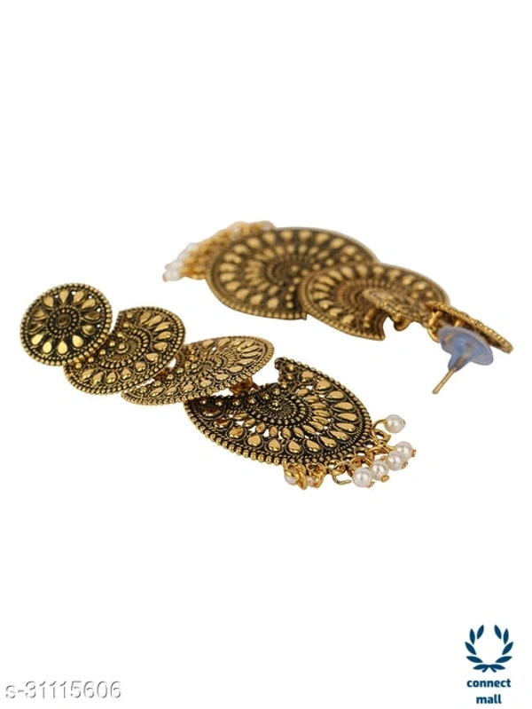 Round Long latest Golden Earrings  for women & Ladies