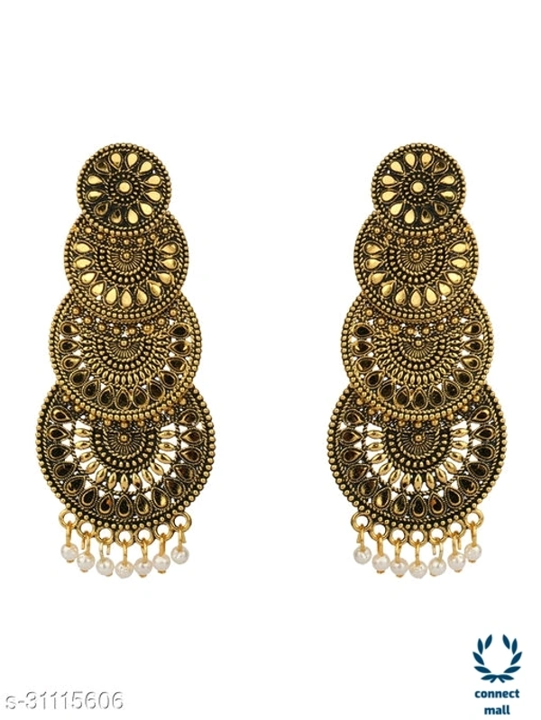 Round Long latest Golden Earrings  for women & Ladies