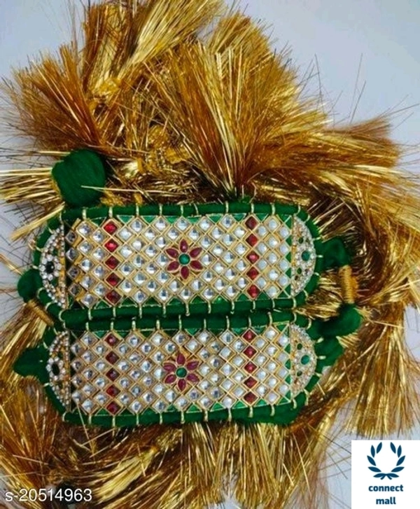 Royal White Pearl BAJUBANDH Set for Womens & Girls  - Green